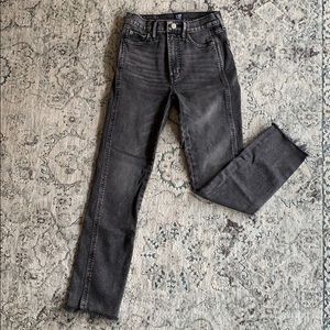Black GAP High Rise Cigarette Jeans
